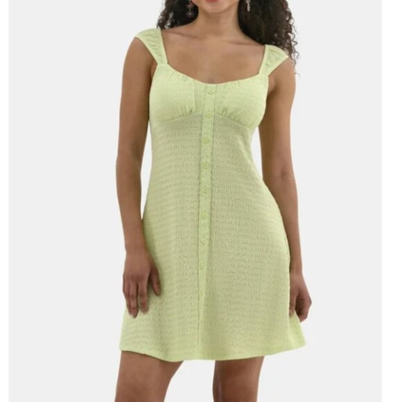 No Boundaries Textured Sleeveless Mini Dress Button Down Detail Size XXL NWT - Picture 1 of 11